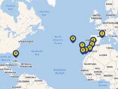 Mapa plavby